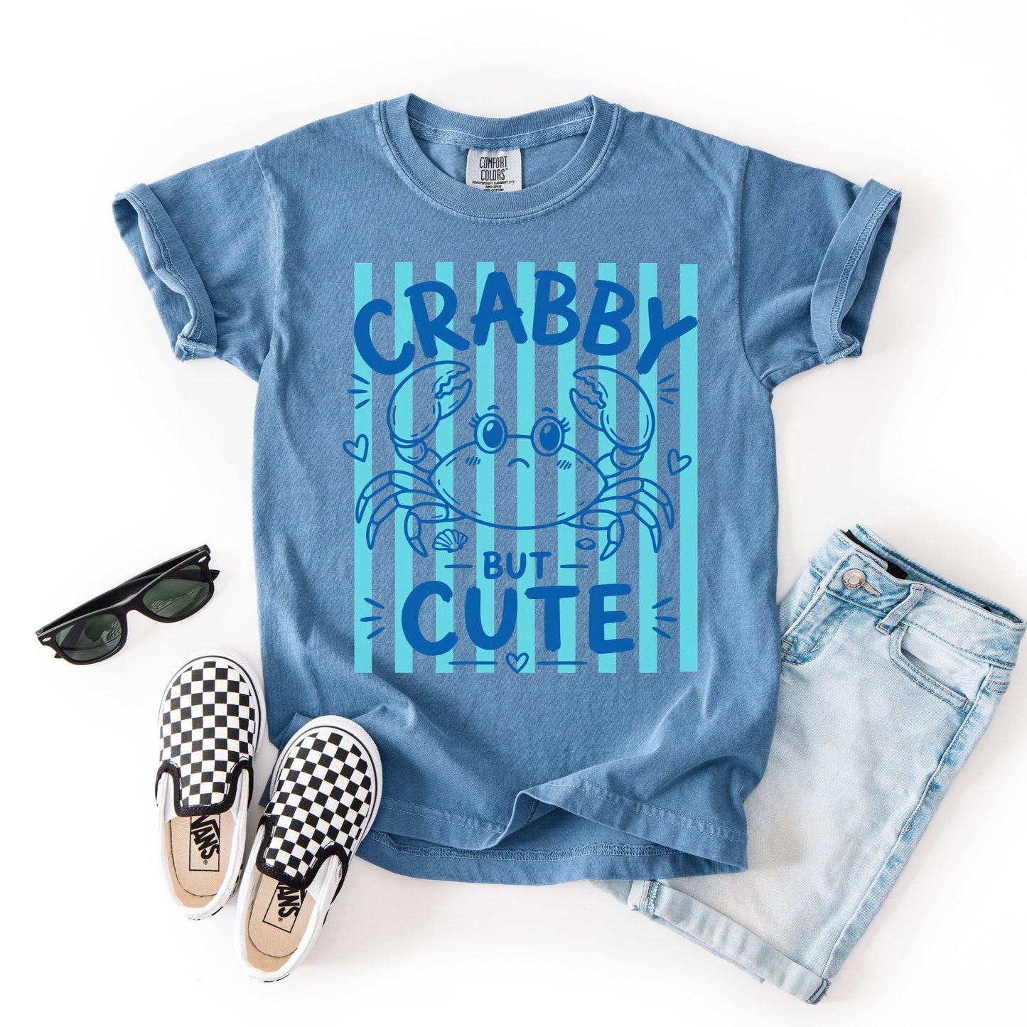 Crabby But Cute - Kids Beach Tee