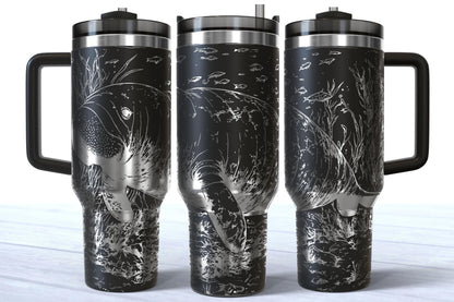 Laser Engraved Ocean Manatee 40oz Makerflo Tumbler