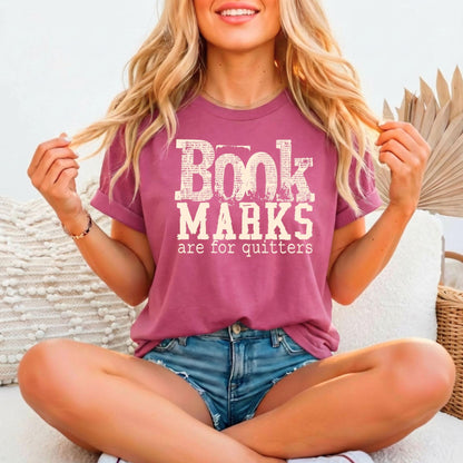 Bookmarks Are For Quitters Relaxed Fitted T-shirt, Bella Canvas 3001