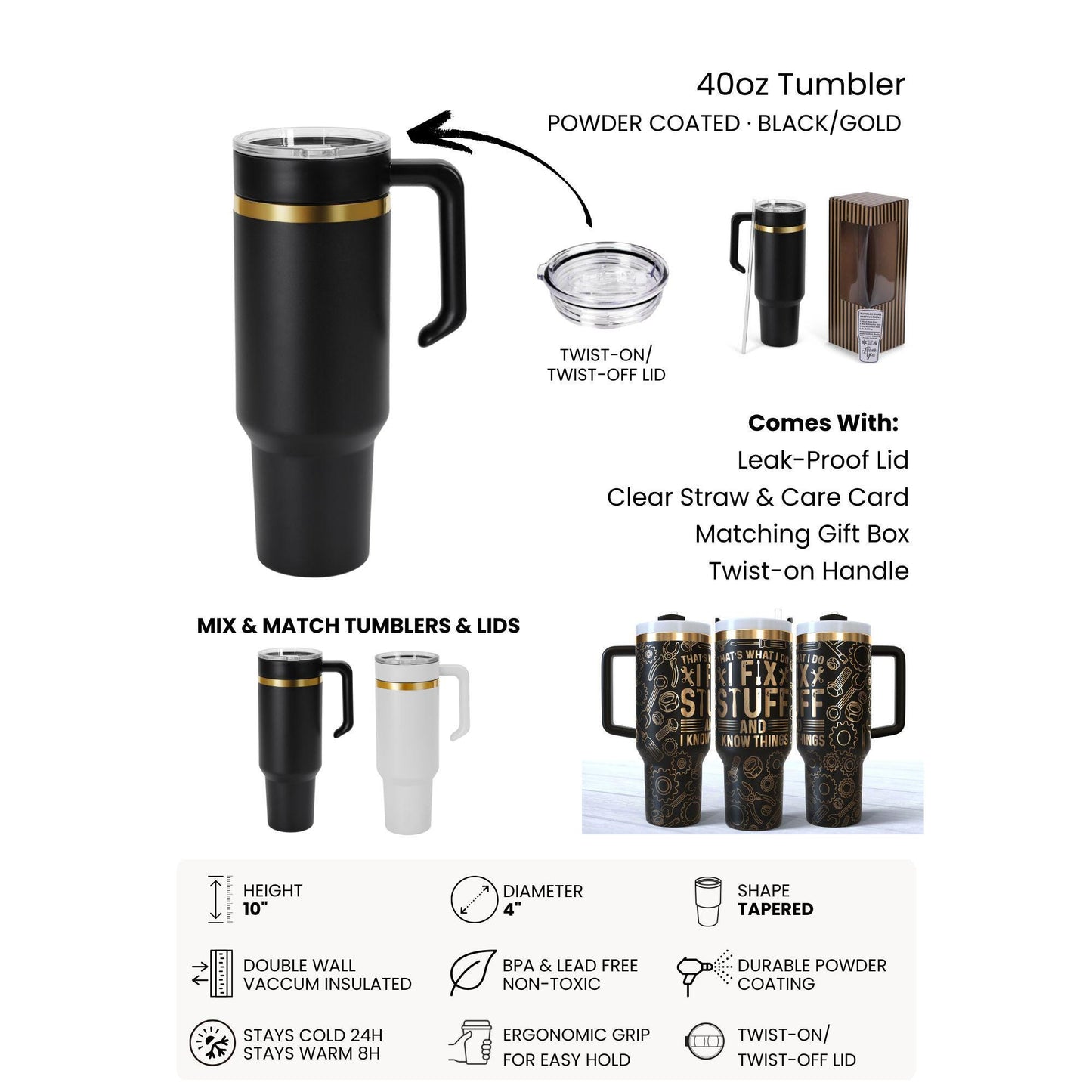 Life Is Better At The Beach Laser Engraved 40oz Makerflo Tumbler