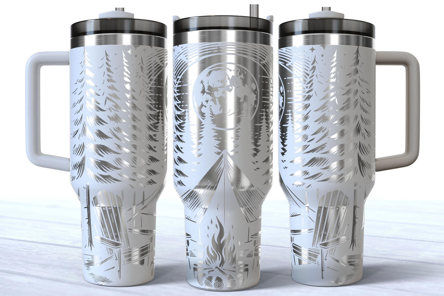 Laser Engraved Camping Tumbler 40oz