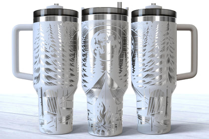 Laser Engraved Camping Tumbler 40oz