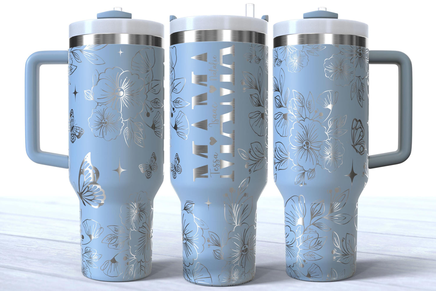 MAMA Personalized Laser Engraved 40oz HOGG Tumbler | Custom Kids Names | Mother's Day Gift