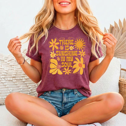 There Is Sunshine In My Soul – Bella Canvas 3001 Relaxed Fitted Unisex Tee