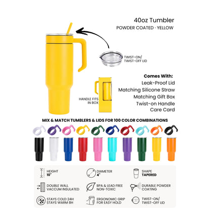 GRANDMA Personalized Makerflo Tumbler | Kids Name | Silver, Gold & Rainbow Plated