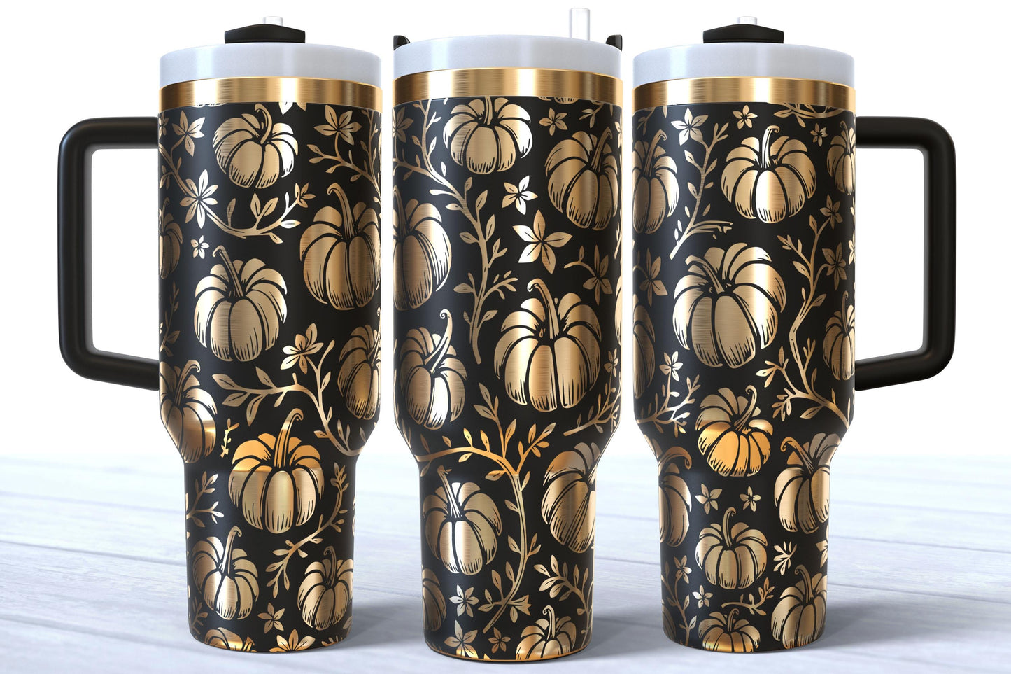 Laser Engraved Fall Pumpkin Tumbler 40oz