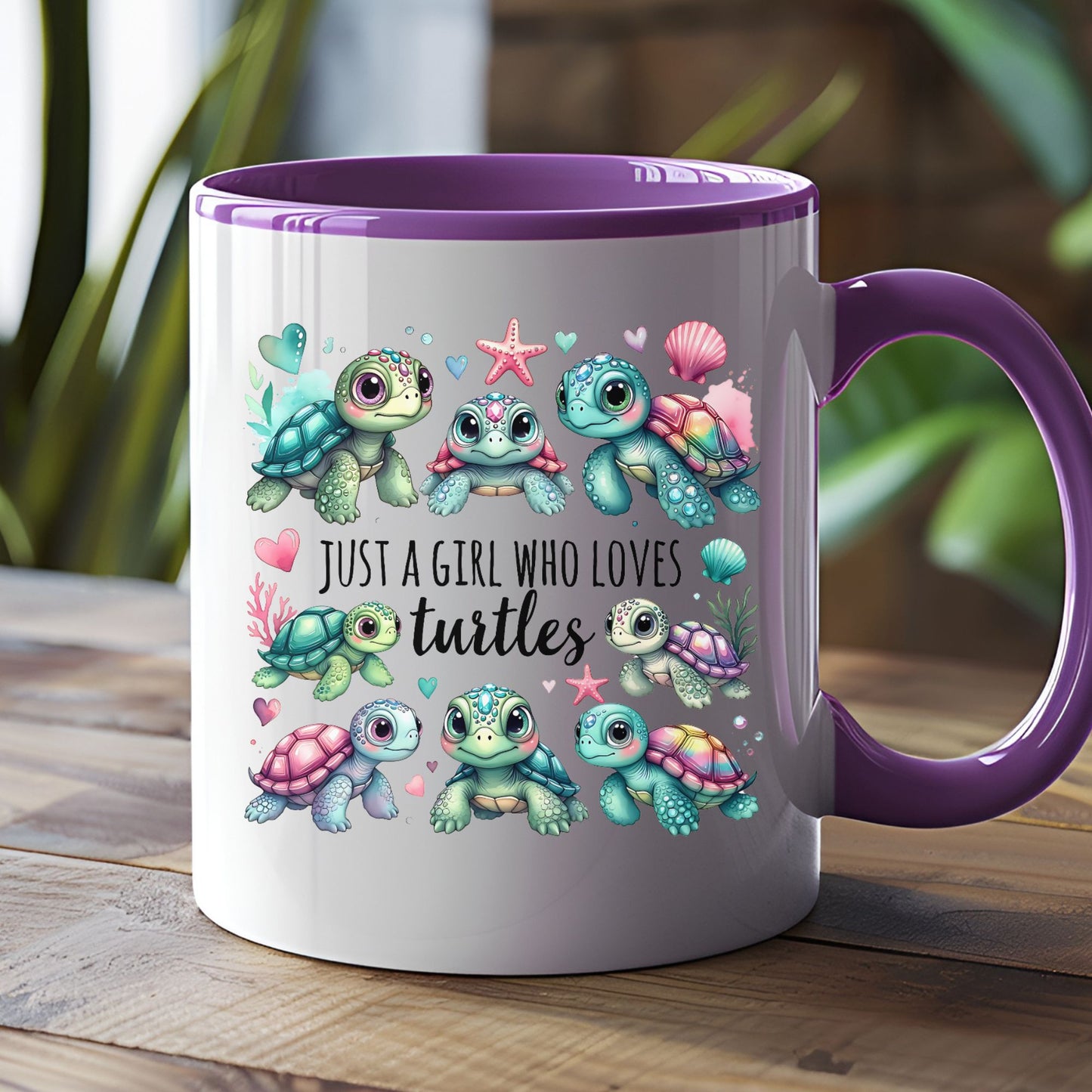 Just A Girl Who Loves Turtles Mug | 11oz & 15oz Ceramic Coffee Cup
