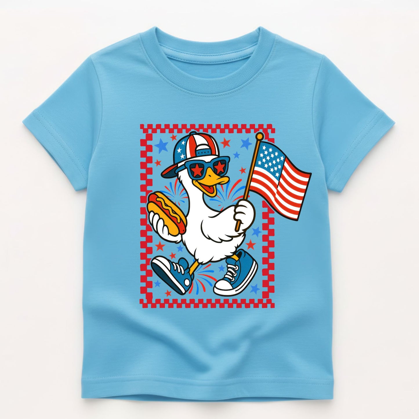Patriotic Goose Kids Gildan 5000B Tee