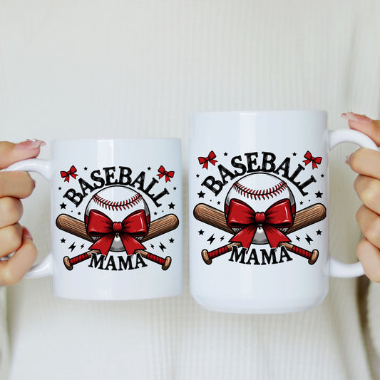 Baseball Mama Mug | 11oz & 15oz Ceramic Coffee Cup