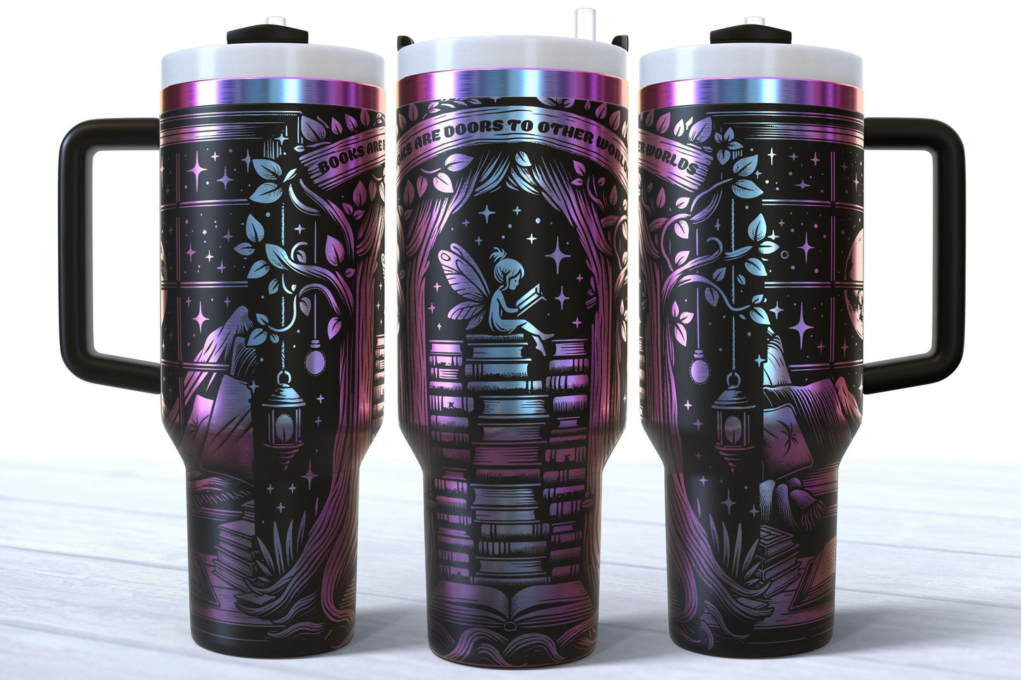 Books Are Doors To Other Worlds Laser Engraved 40oz Tumbler