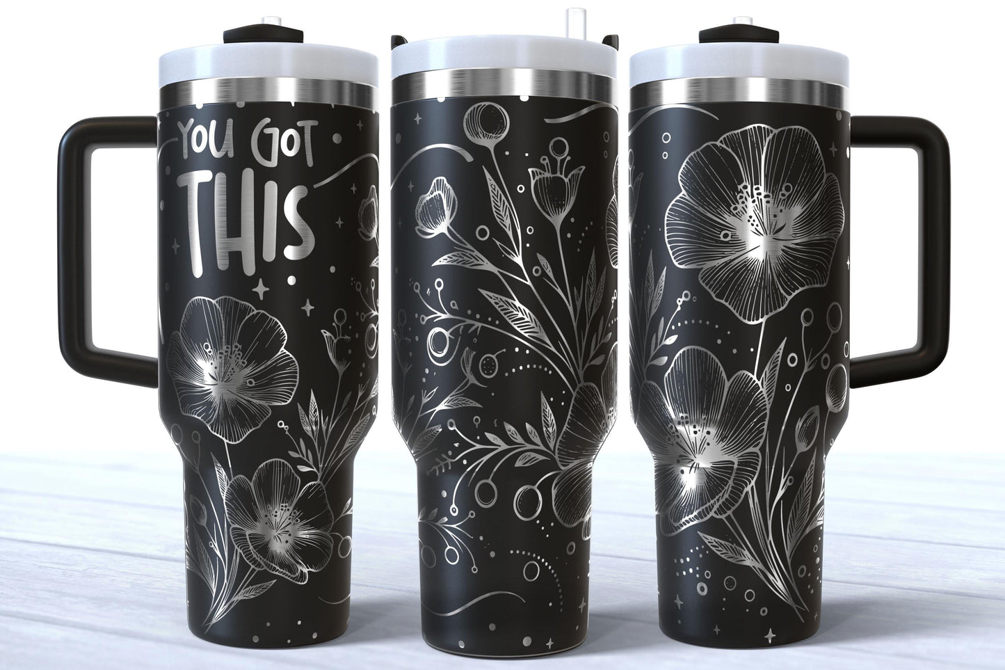 You Got This Laser Engraved Stainless Steel 40oz Makerflo Tumbler