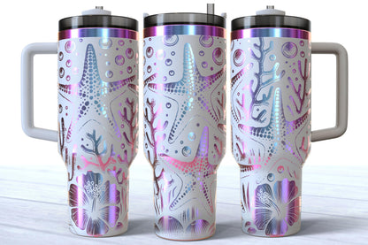 Laser Engraved 40oz Starfish Makerflo Tumbler