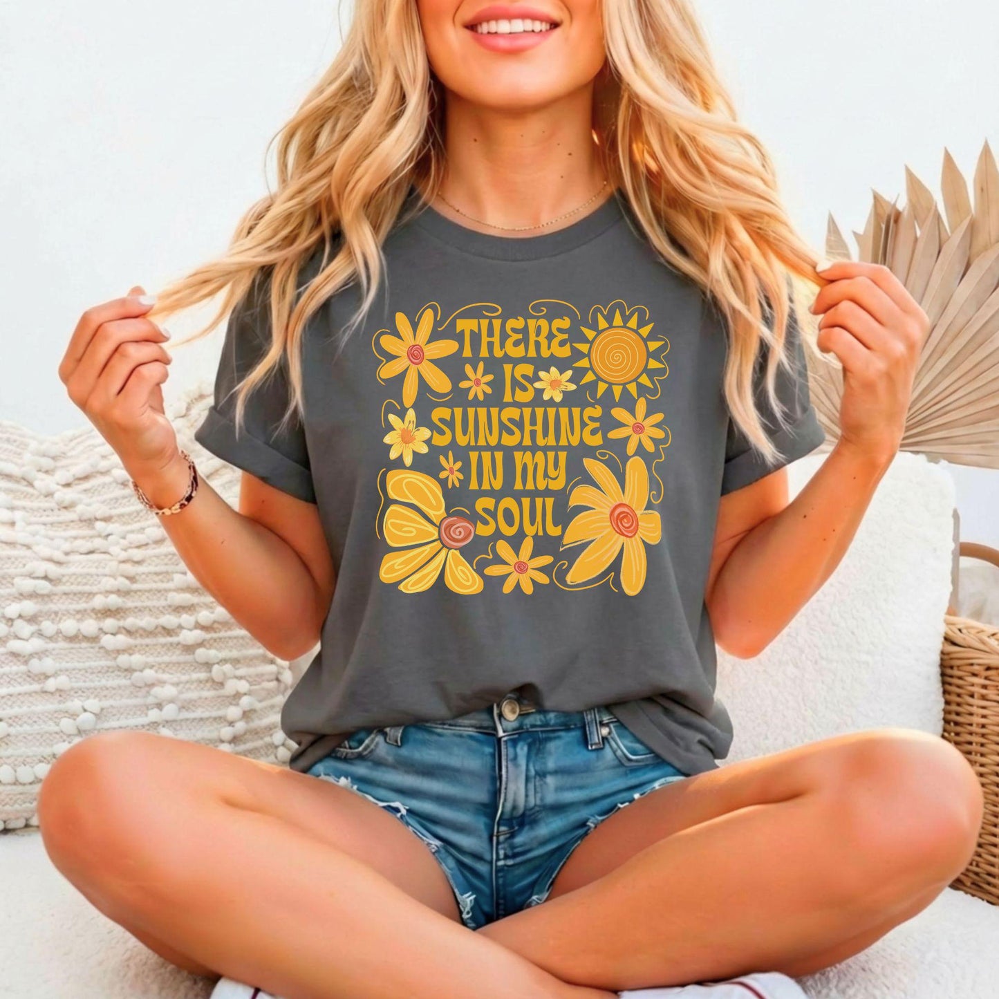 There Is Sunshine In My Soul – Bella Canvas 3001 Relaxed Fitted Unisex Tee