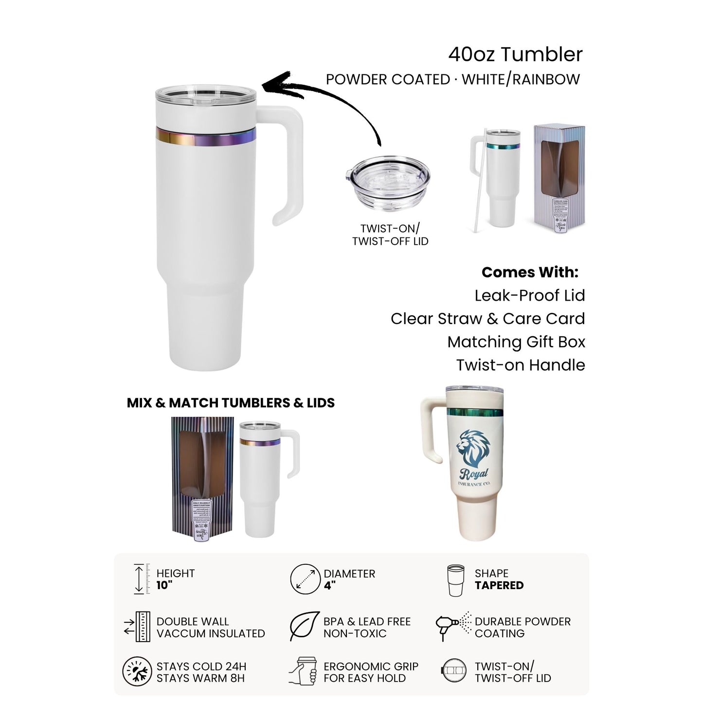 Dolphin Laser Engraved Makerflo Tumbler | Silver, Gold & Rainbow Plated