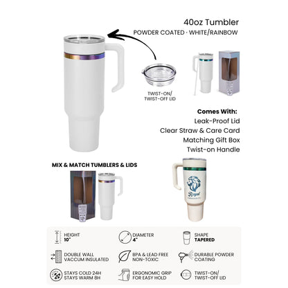 Dolphin Laser Engraved Makerflo Tumbler | Silver, Gold & Rainbow Plated