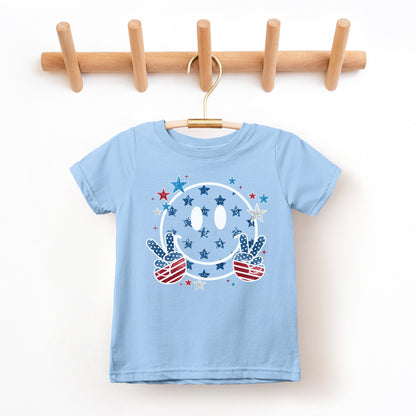 4th of July Happy Face Kids Tee - Gildan G5000B