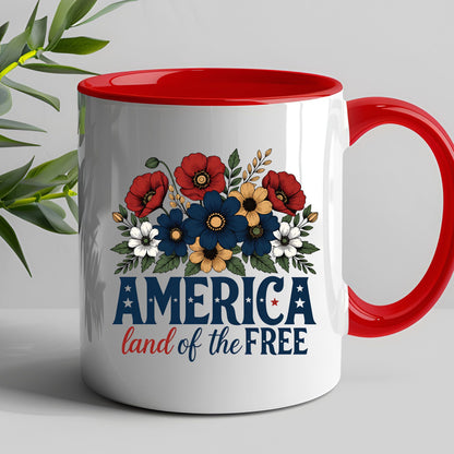 America Land of The Free Mug | 11oz & 15oz Ceramic Coffee Cup