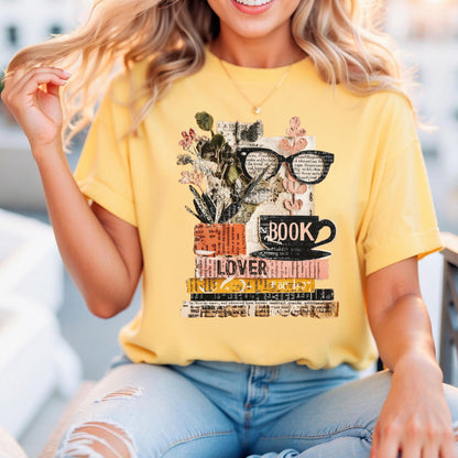 Vintage Book Lover Relaxed Fitted Bella Canvas Graphic T-shirt