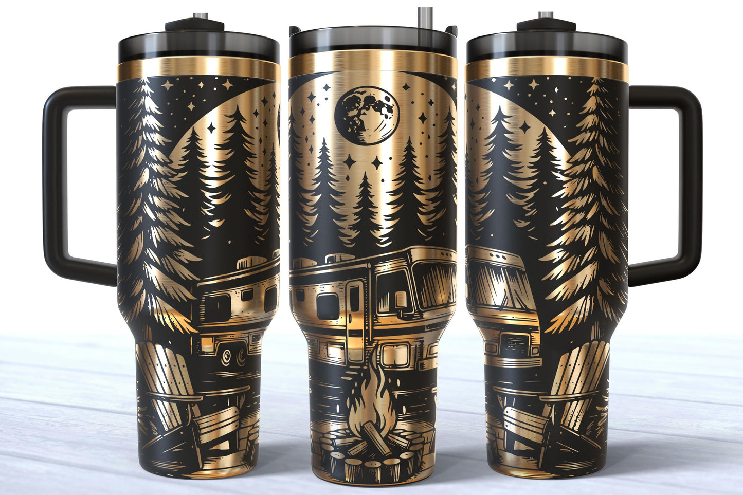 RV Camping Laser Engraved 40oz Makerflo Tumbler