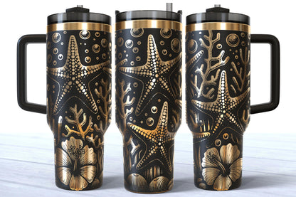 Laser Engraved 40oz Starfish Makerflo Tumbler