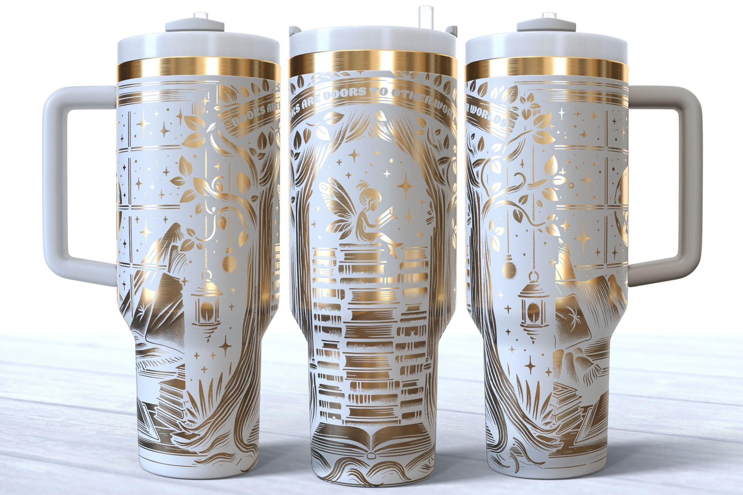 Books Are Doors To Other Worlds Laser Engraved 40oz Tumbler
