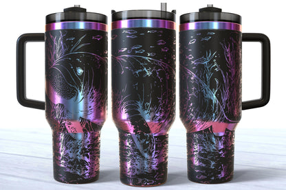 Laser Engraved Ocean Manatee 40oz Makerflo Tumbler