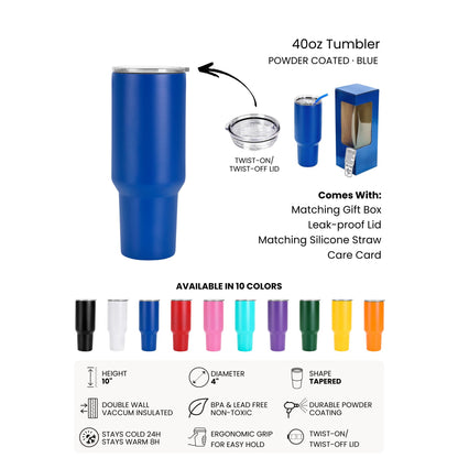 Laser Engraved Camping Tumbler 40oz