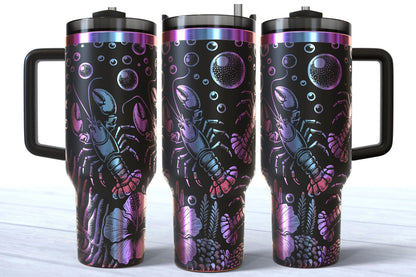 Laser Engraved 40oz Stainless Steel Lobster Tumbler