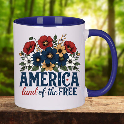 America Land of The Free Mug | 11oz & 15oz Ceramic Coffee Cup