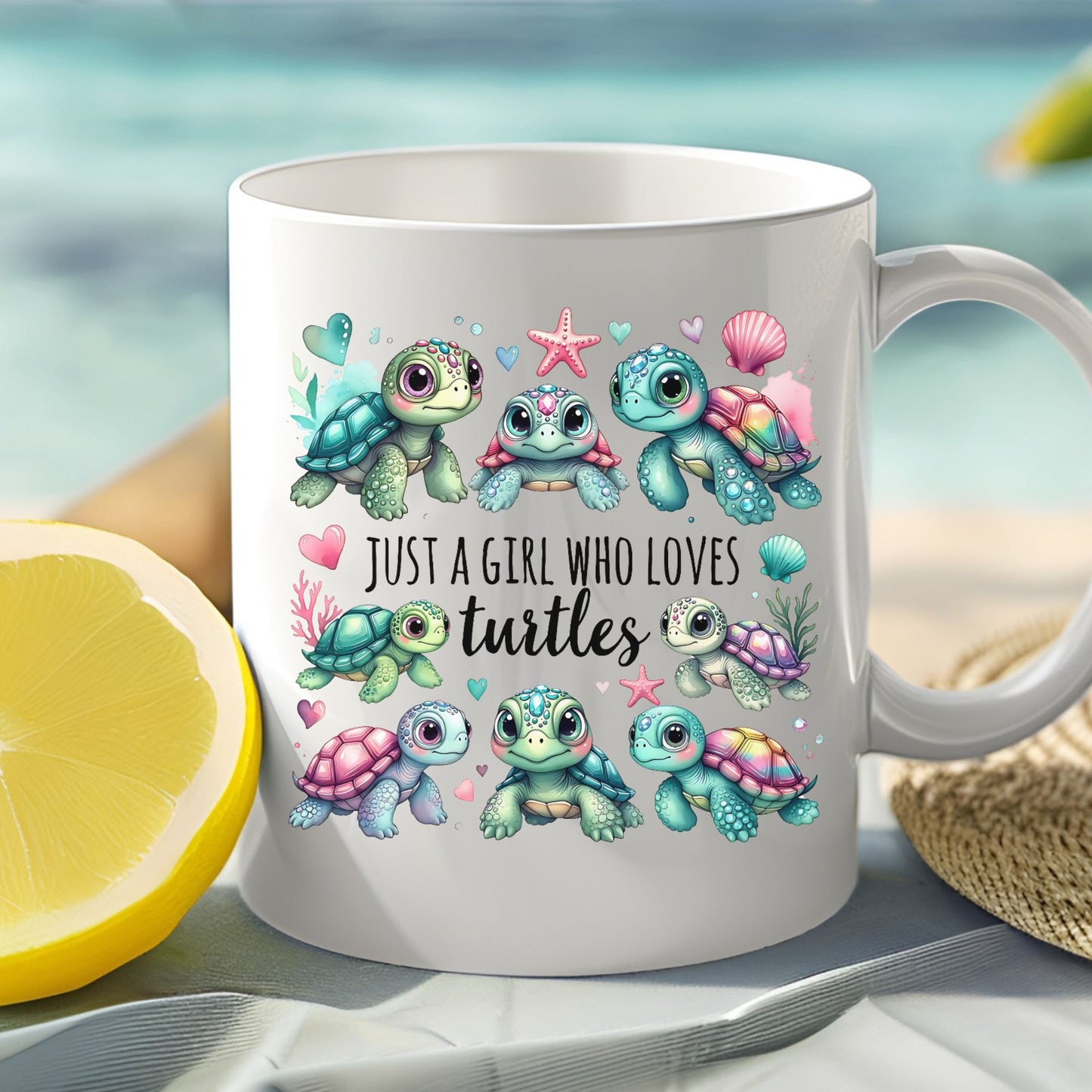 Just A Girl Who Loves Turtles Mug | 11oz & 15oz Ceramic Coffee Cup