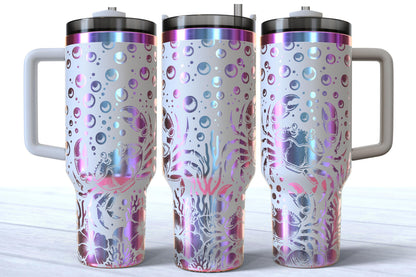 Laser Engraved Ocean Crab 40oz Makerflo Tumbler
