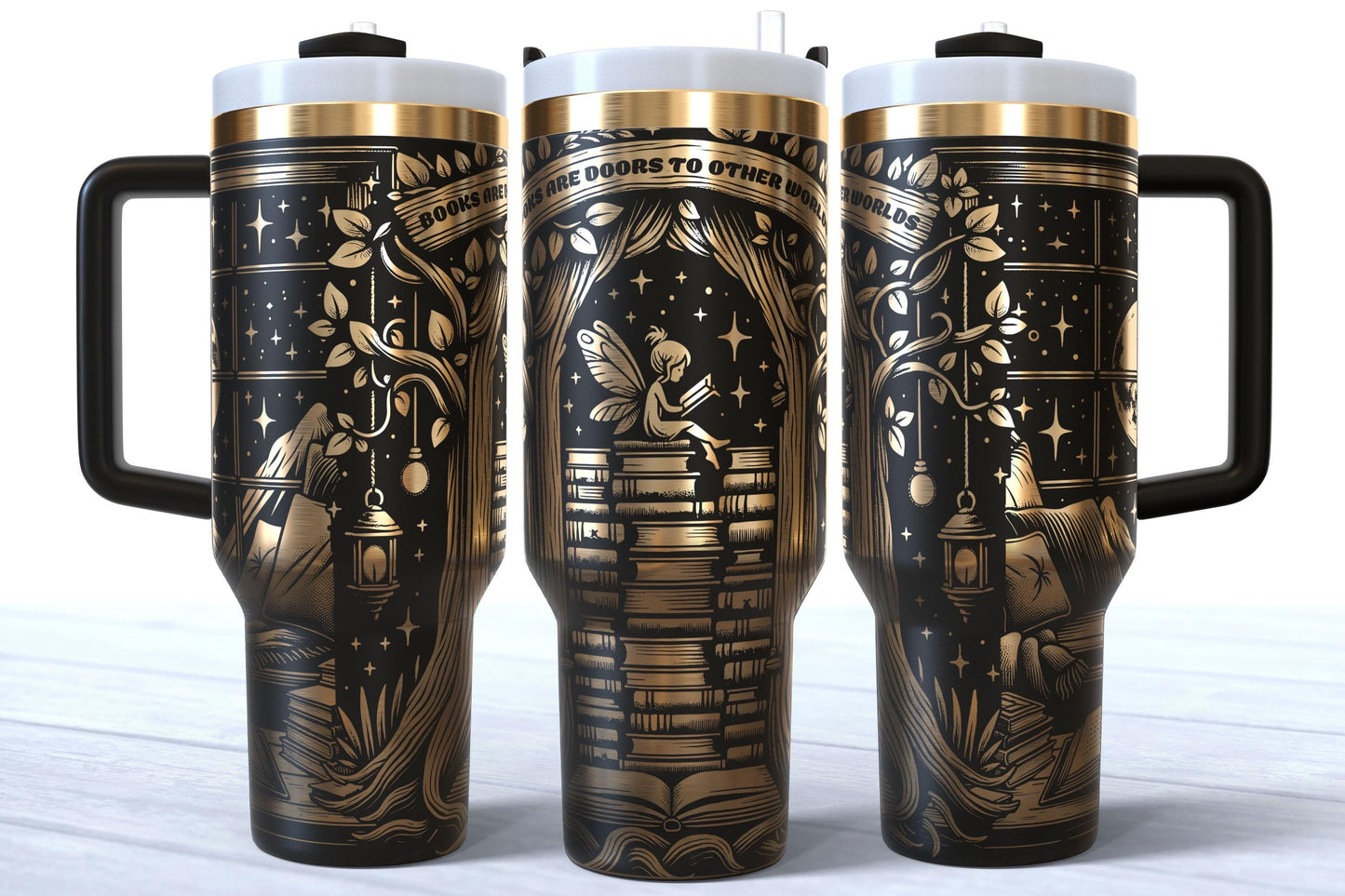 Books Are Doors To Other Worlds Laser Engraved 40oz Tumbler