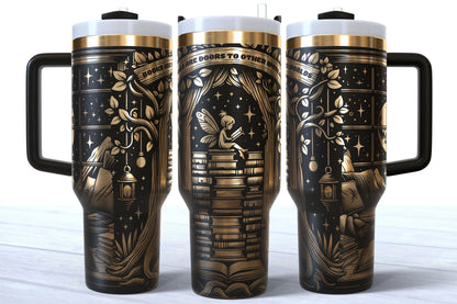 Books Are Doors To Other Worlds Laser Engraved 40oz Tumbler