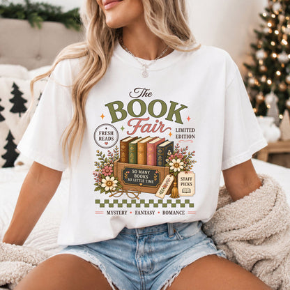 Christmas Bookish Comfort Colors Tees – Short & Long Sleeve