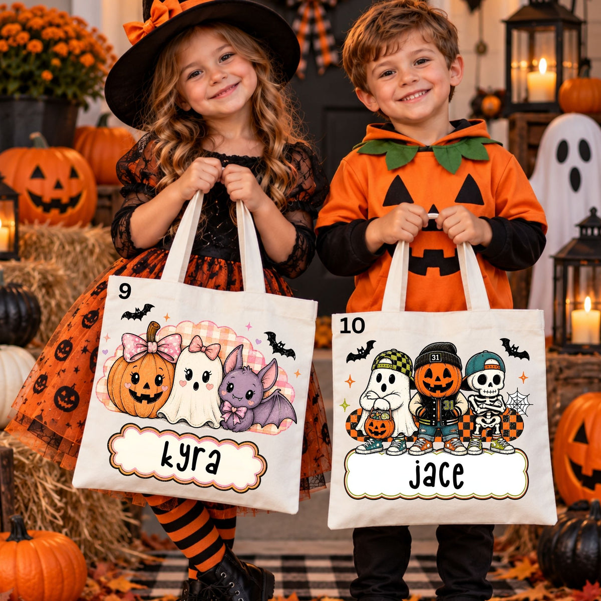 Personalized Halloween Tote Bags