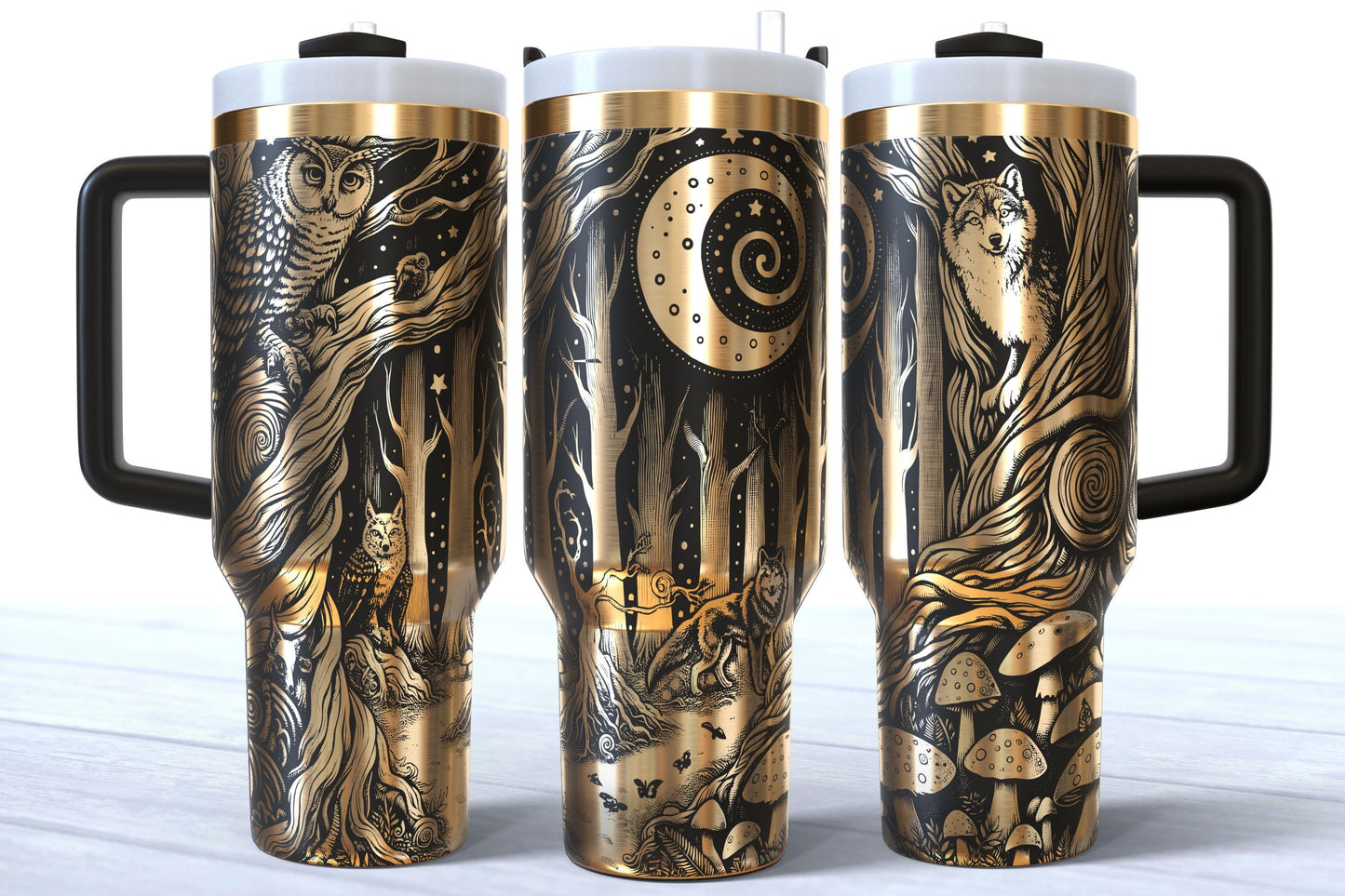 Laser Engraved 40oz Enchanted Forest Makerflo Tumbler