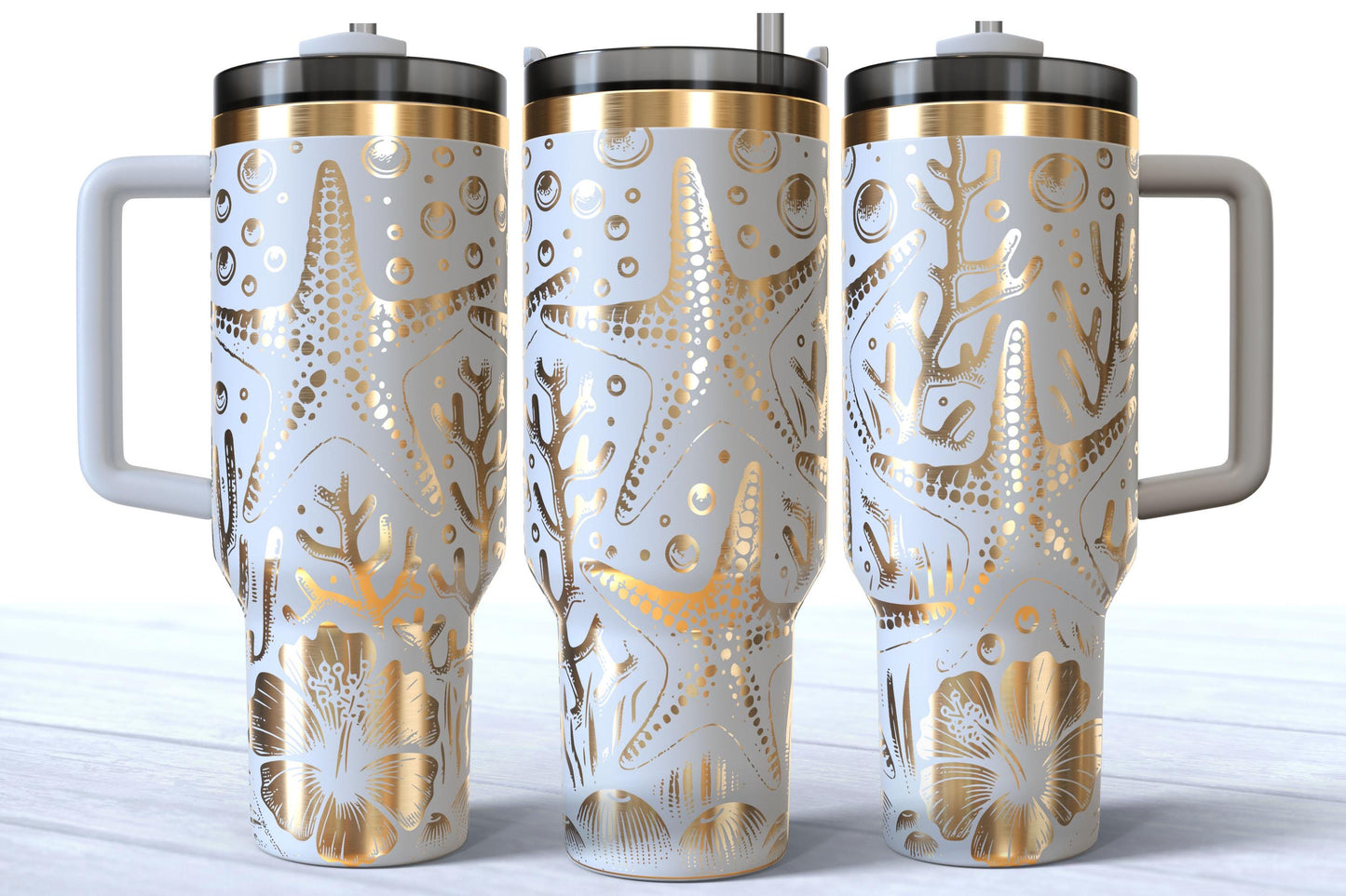 Laser Engraved 40oz Starfish Makerflo Tumbler