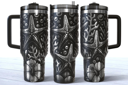 Laser Engraved 40oz Starfish Makerflo Tumbler