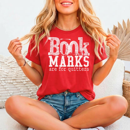 Bookmarks Are For Quitters Relaxed Fitted T-shirt, Bella Canvas 3001