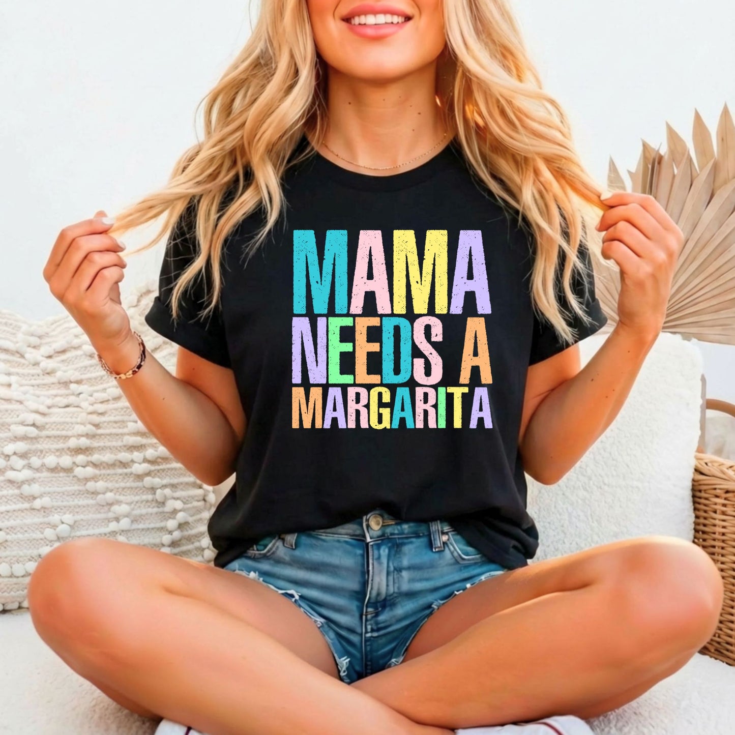 Mama Needs A Margarita | Bella Canvas 3001 Relaxed Fitted Tee