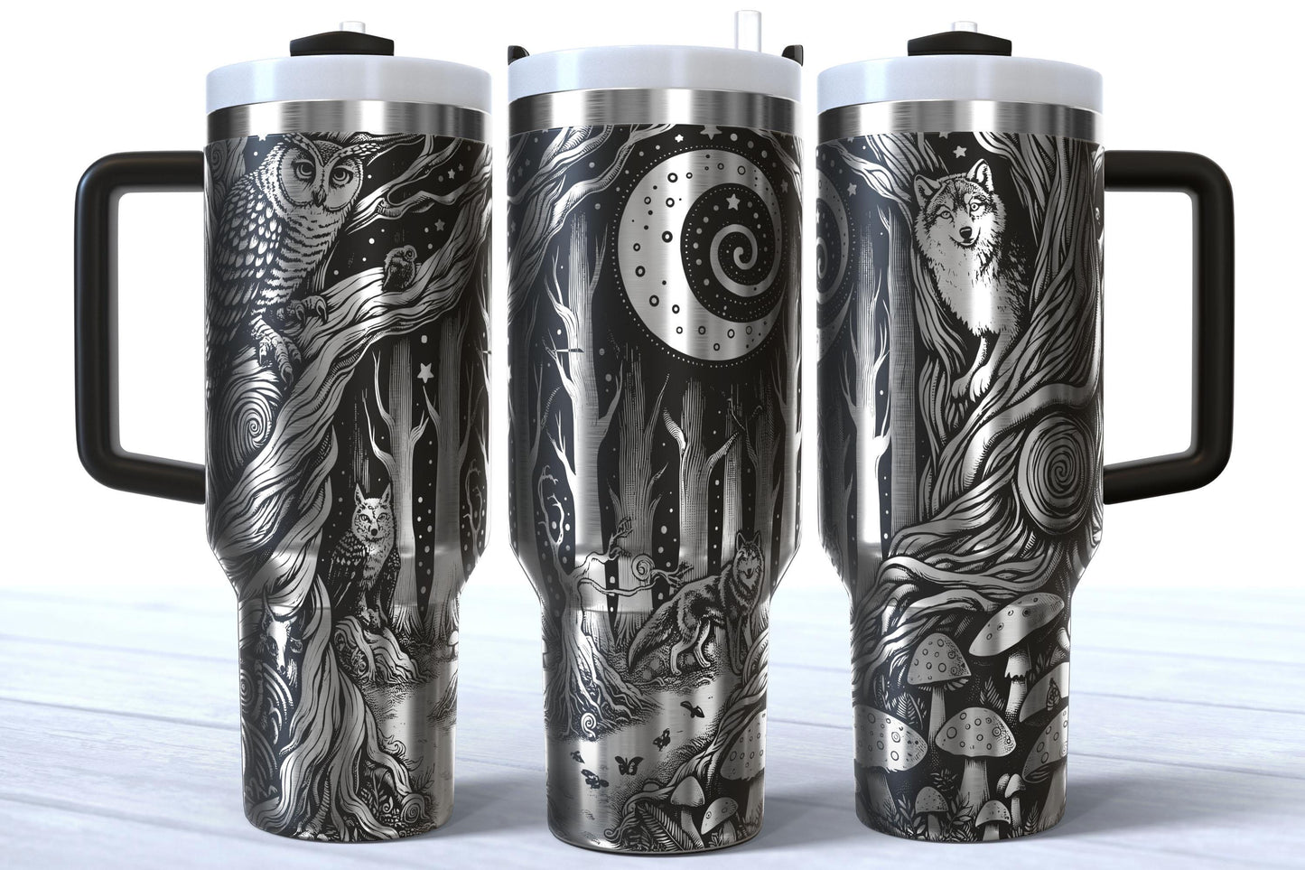 Laser Engraved 40oz Enchanted Forest Makerflo Tumbler