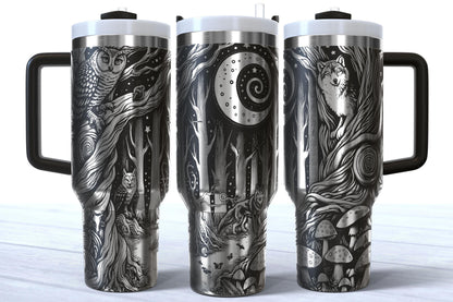Laser Engraved 40oz Enchanted Forest Makerflo Tumbler