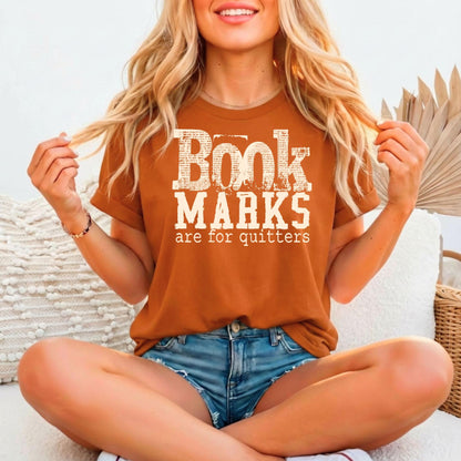 Bookmarks Are For Quitters Relaxed Fitted T-shirt, Bella Canvas 3001