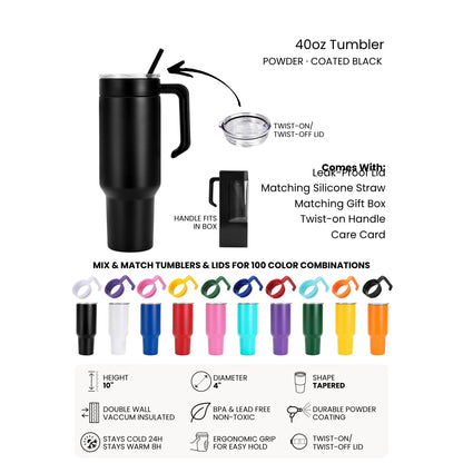 Mother's Day Personalized Makerflo Tumbler | Kids Name | MOM | Silver, Gold & Rainbow Plated