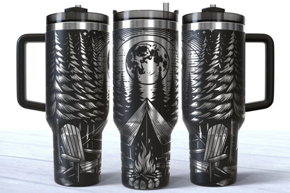 Laser Engraved Camping Tumbler 40oz