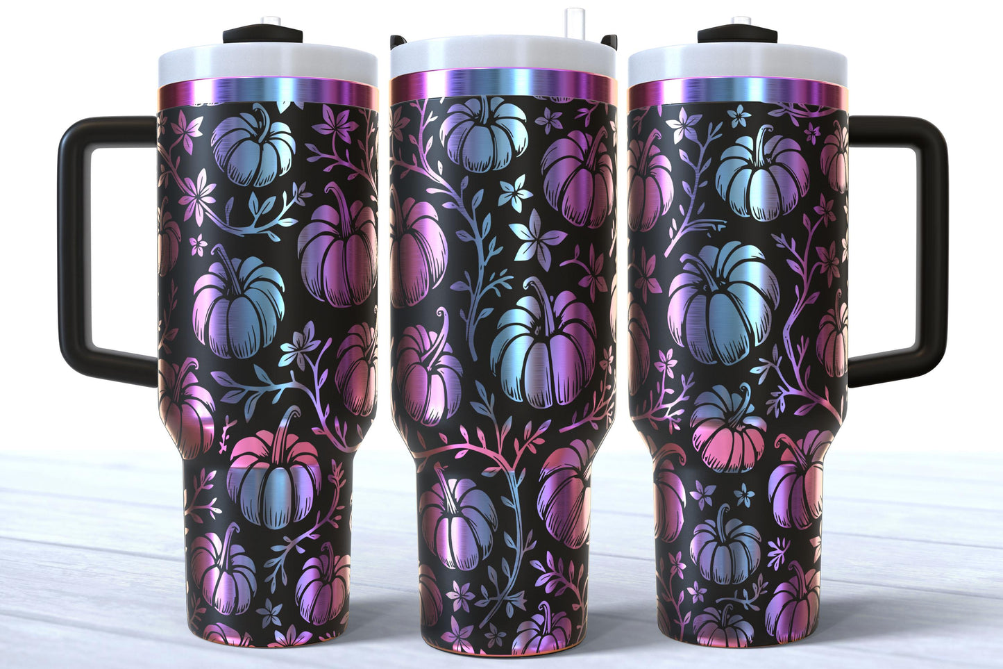 Laser Engraved Fall Pumpkin Tumbler 40oz