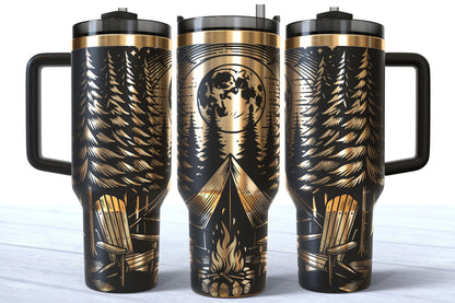 Laser Engraved Camping Tumbler 40oz