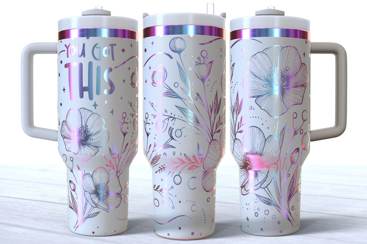 You Got This Laser Engraved Stainless Steel 40oz Makerflo Tumbler