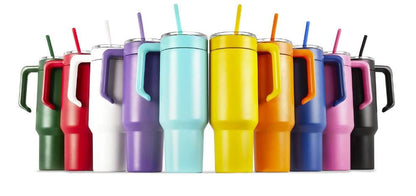 GRANDMA Personalized Makerflo Tumbler | Kids Name | Silver, Gold & Rainbow Plated