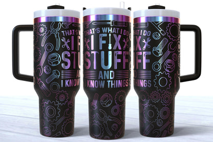 Laser Engraved 40oz Dad/Mechanic/Repair Man Makerflo Tumbler